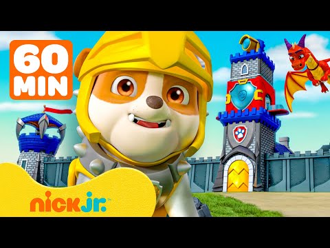 Rescue Knight Rubble & PAW Patrol Save the Kingdom! w/ Marshall | 1 Hour Compilation | Rubble & Crew