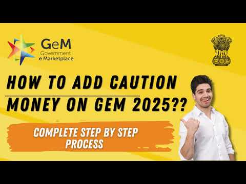 Caution Money Deposit in GeM Portal | How to Pay Caution Money in GeM portal