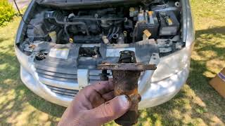 How to replace thermostat DODGE CARAVAN 3.3L V6 2001-2010 EASY!