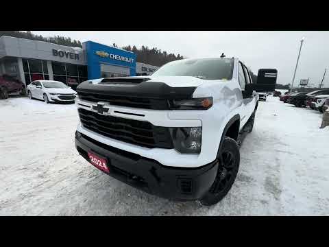 2024 Chevrolet Silverado 2500HD 4WD Crew Cab Standard Box Custom in White for sale at Boyer Chevrolet Buick GMC Bancroft in Bancroft, ON
