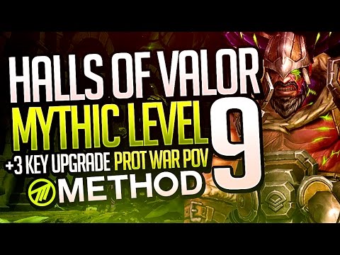 Halls of Valor Level 9 WITH +3 KEY UPGRADE!  - Method Sco Warrior Tank POV