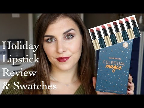BareMinerals Celestial Lipstick Set Review + Swatches | Bailey B. Video