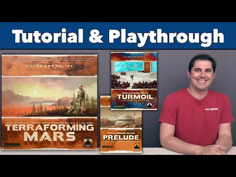 Terraforming Mars with Turmoil and Prelude expansions Tutorial & Playthrough