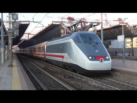 partenza InterCity 673 con E414 senza Loghi IC da Milano Rogoredo.
