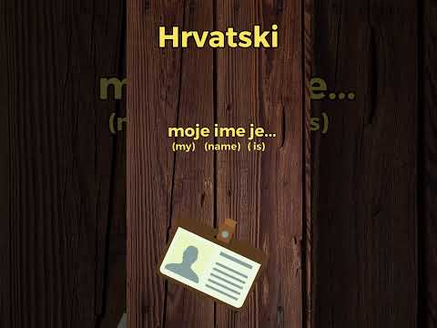 My name is... The 5-minute-a-day way to learn Croatian.