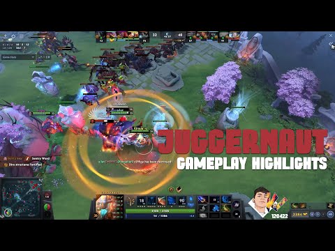 Dota 2 Juggernaut Megacreeps comeback Gameplay Highlights 120422 - Kiruuu