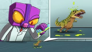 Crazy Minecraft - EXPERIMENTING ON MY BABY T-REX! (Minecraft Dinosaurs)