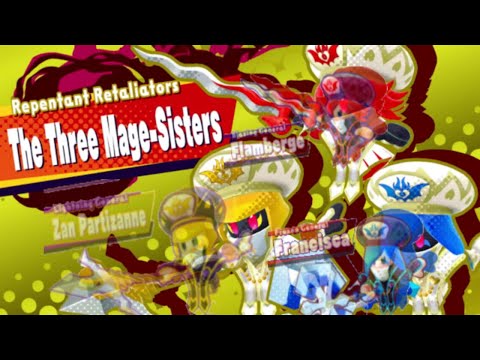 Kirby Star Allies - Vs. The 3 Mage Sisters... (No ability, Solo)