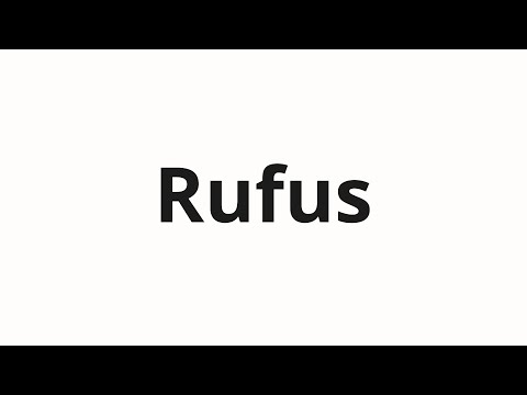 How to pronounce Rufus | Руфус (Rufus in Russian)