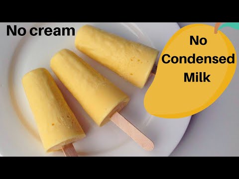 4 Ingredients Real Mango Kulfi Without Cream- How To Make Mango Kulfi by (HUMA IN THE KITCHEN) Video