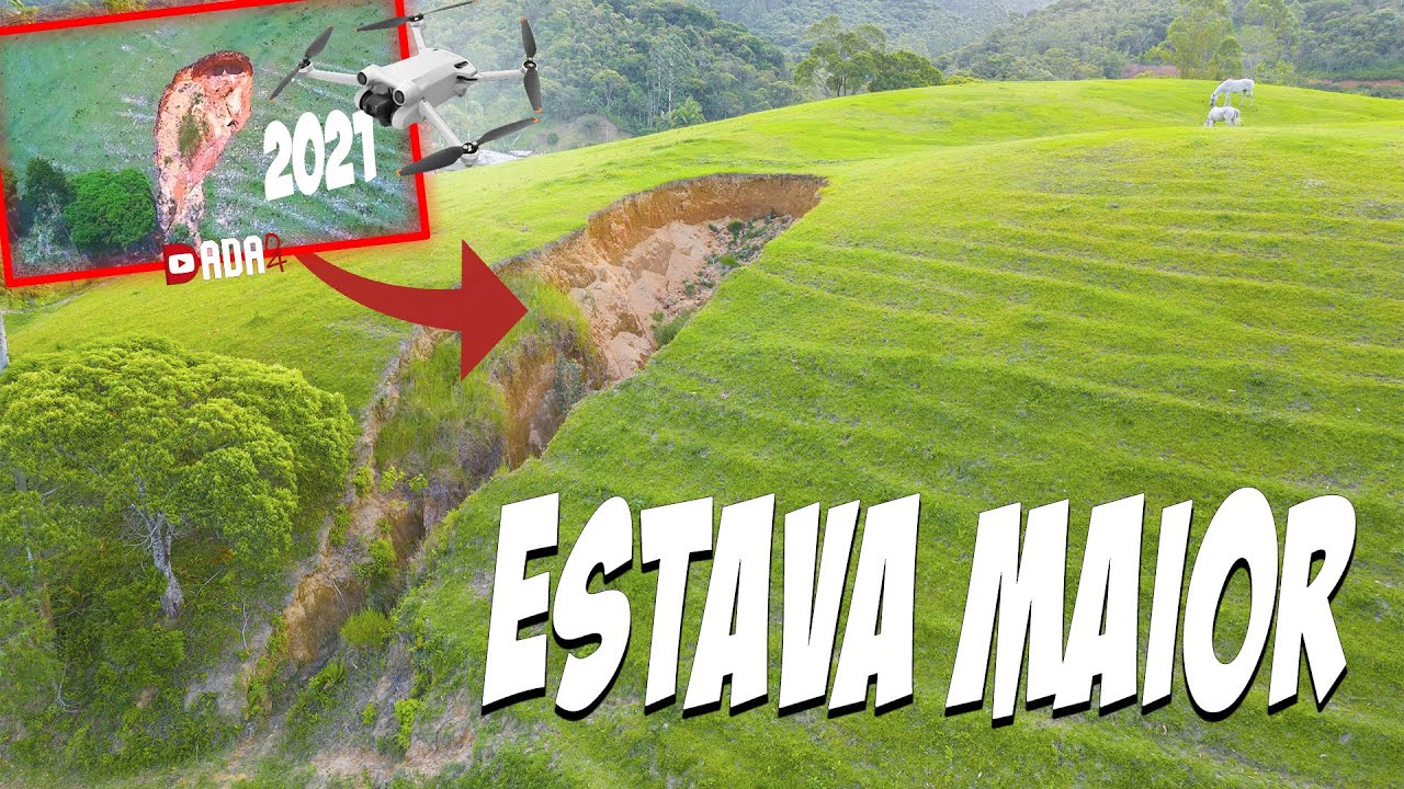 ENTREI NA CRATERA COM MEU DRONE NOVO * DJI MINI 3 PRO *