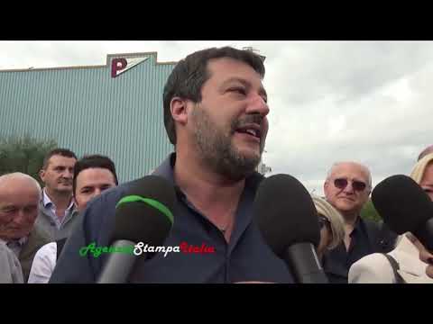 Matteo Salvini in visita alla Profilumbra di Valfabbrica (Pg)