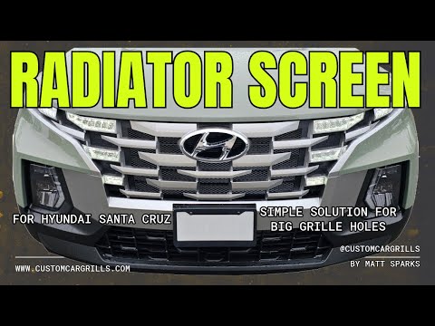 How to Install Radiator Grille Mesh on a Hyundai Santa Cruz 2022+ by customcargrills.com
