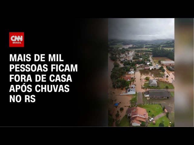 Mais de mil pessoas ficam fora de casa após chuvas no Rio Grande do Sul | CNN NOVO DIA