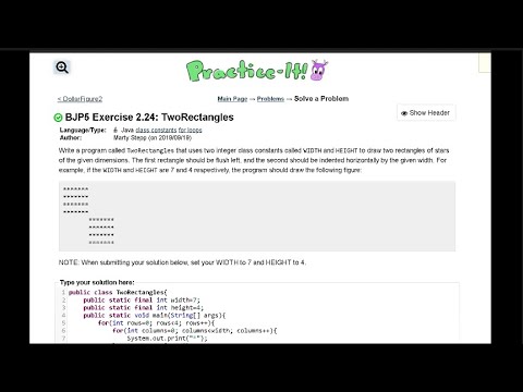 Java Practice It 2 24 Tworectangles Nested For Loops