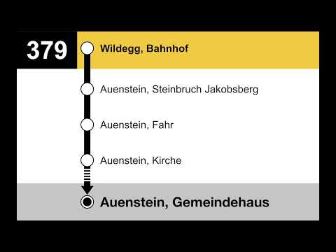 PostAuto Ansagen • 379 • Wildegg – Auenstein (–Wildegg) – Veltheim – Schinznach Dorf