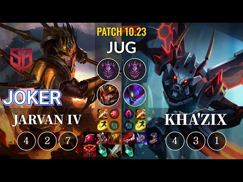 SB joker Jarvan IV vs Kha'Zix Jungle - KR Patch 10.23