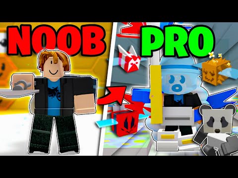 I Spent 50+ Hours Going NOOB To PRO In Bee Swarm Simulator!