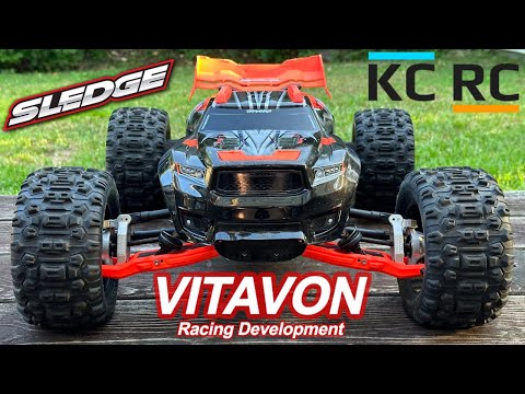 Monster Traxxas Sledge Upgrades (Vitavon Steel Spline Axle Kit, Bell Cranks, KCRC Towers)