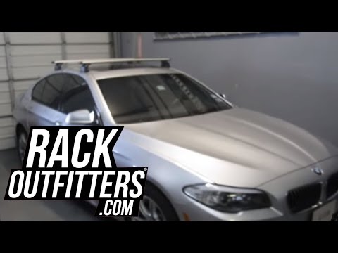 2013 BMW 5 Series Sedan with Thule 460R AeroBlade Roof Rack by Rack Attack