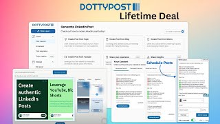 Dottypost Lifetime Deal - 10x your LinkedIn Audience with AI-powered content creation and scheduling