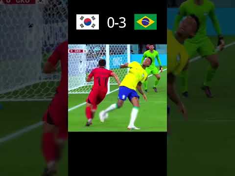 Brazil vs South Korea | 4-1 | World Cup 2022 Highlights | Round of 16 #ronaldo #football #shorts