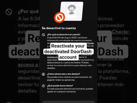 How to reactivate your deactivated DoorDash account   ##doordash #reactivate #doordashdriver #usa