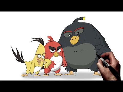 How To Draw Angry Birds | Step By Step