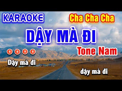Dậy Mà Đi Karaoke Cha Cha Cha Tone Nam | Beat Hay Dễ Hát | PVQ Karaoke
