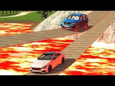 Cars vs Truss Bridge over Lava River   BeamNG Drive   🔥 ULTIMATE Edition Compilation