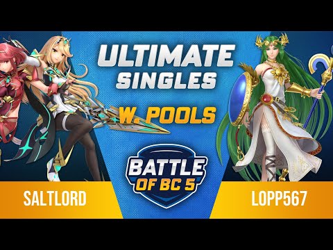 Saltlord (Pyra/Mythra) vs Lopp567 (Palutena, Pit) - Ultimate Singles Winners Pools - Battle of BC 5