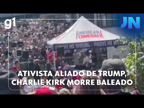 Jornal Nacional: Ativista aliado de Trump, Charlie Kirk morre baleado em universidade