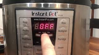 How to use the ADJUST button on the Instant Pot