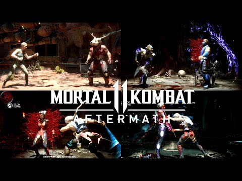 MK11 Aftermath: ALL (347) BRUTALITIES / Stage / Easter Eggs / Variantes / Kombat League & +
