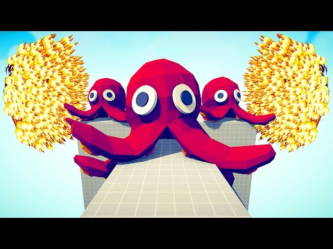 3x GIANT OCTOPUS vs TRIO GODS - Totally Accurate Battle Simulator TABS
