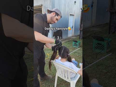 Mia won't let her dad touch her hair anymore🤣