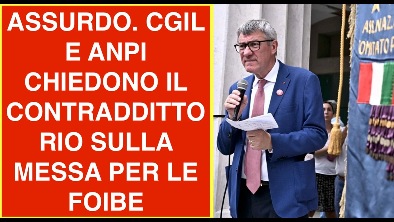 ASSURDO. CGIL E ANPI CHIEDONO IL CONTRADDITTORIO SULLA MESSA PER LE FOIBE
