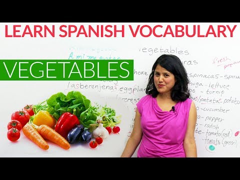 Learn basic Spanish Vocabulary: Vegetables in Spanish Video