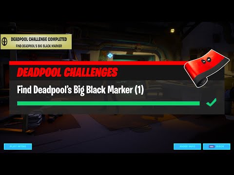 Find Deadpool's Big Black Marker - Deadpool Challenges Fortnite