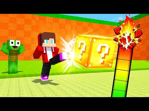 MAIZEN : JJ & Mikey Play Kick a Lucky Block - Minecraft Animation