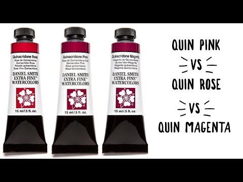 Daniel Smith Color Showdown Ep. 10: Quinacridone Pink vs Quinacridone Rose vs Quinacridone Magenta