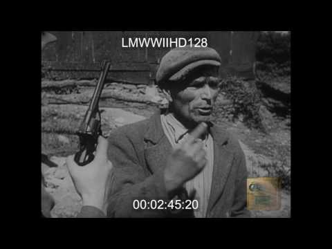 CAPTURED GERMAN COMBAT FOOTAGE - 1944? PART 1 SHOWS HITLER YOUTH AT ATTENTION  - LMWWIIHD128