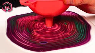 FABULOUS FUNNEL with LEFTOVER PAINT Acrylic Pour Painting at Home