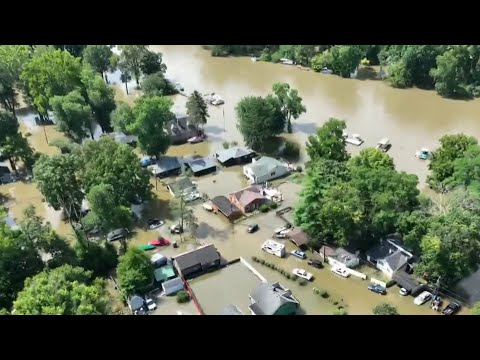 Widespread devastation from deadly flooding in Indiana