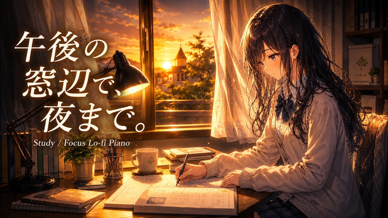 【フリーBGM】午後の窓辺で、夜まで。