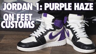 Jordan 1 Purple Haze On Feet - CUSTOMS