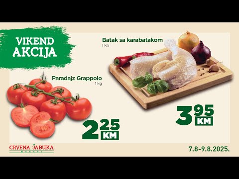 Crvena jabuka market - Vikend akcija 7.8. - 9.8.2025.