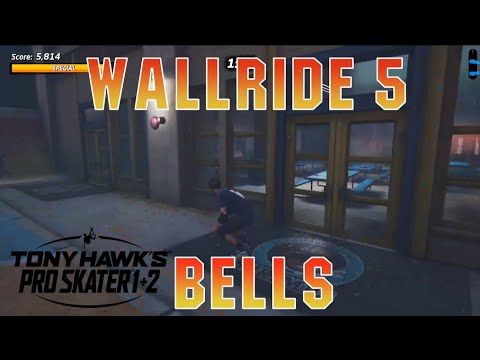 How To Wallride 5 Bells | School| Tony Hawk Pro Skater 1+2