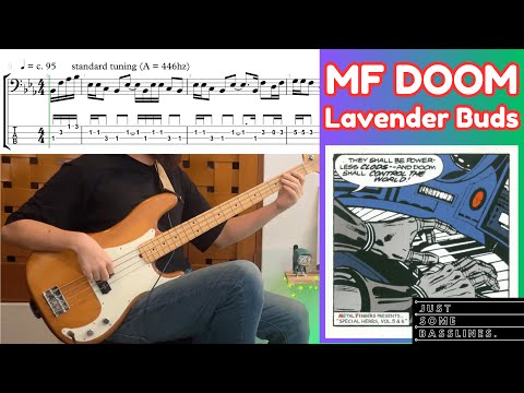 Is this the GREATEST bass line MF DOOM ever sampled? // MF DOOM - Lavender Buds BASS COVER + TABS