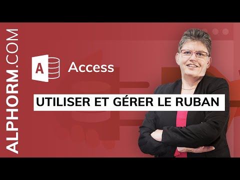 Apprendre Access 2016 Initiation | Utiliser et gérer le ruban
